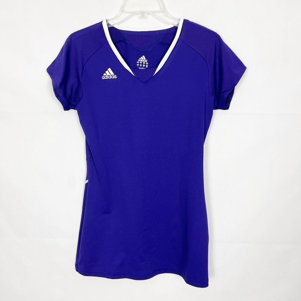 Adidas Team Performance Athleisure Purple Breathable Top Size M